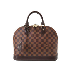 Louis Vuitton Damier Alma PM Hand Bag Ebene Brown